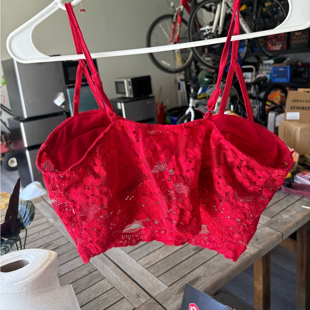 Red Lace Tank Top